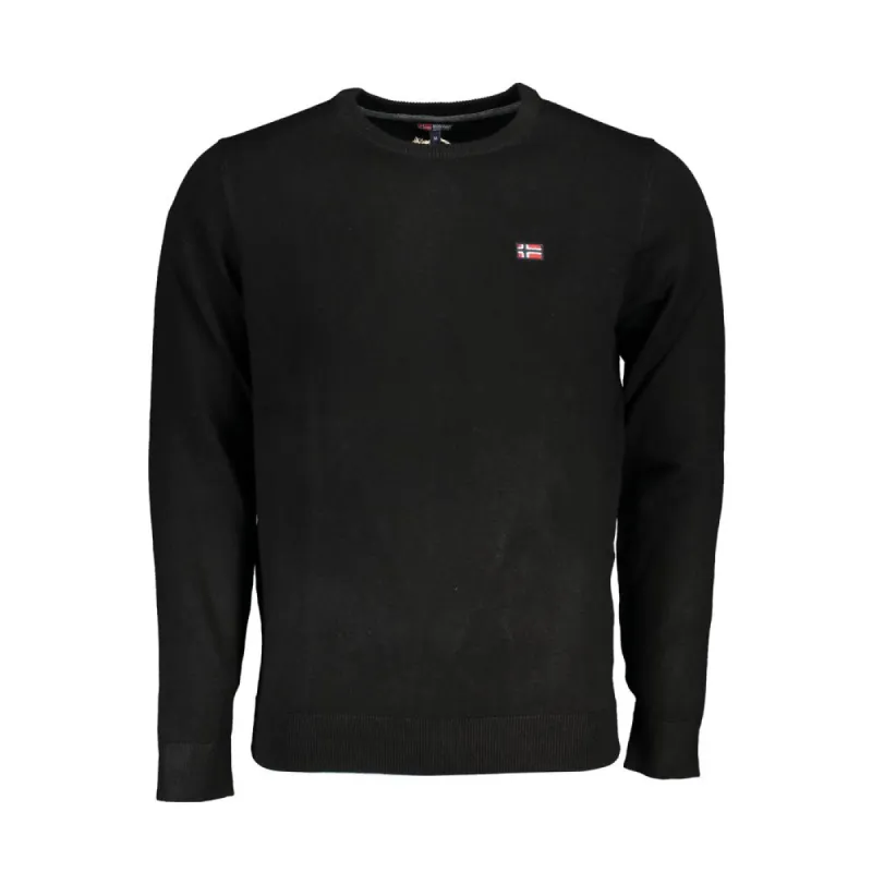 Black Fabric Sweater sold by Louxly