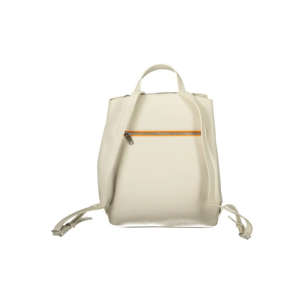 Elegant White Backpack with Contrast Details sold by Louxly product image thumbnail 2