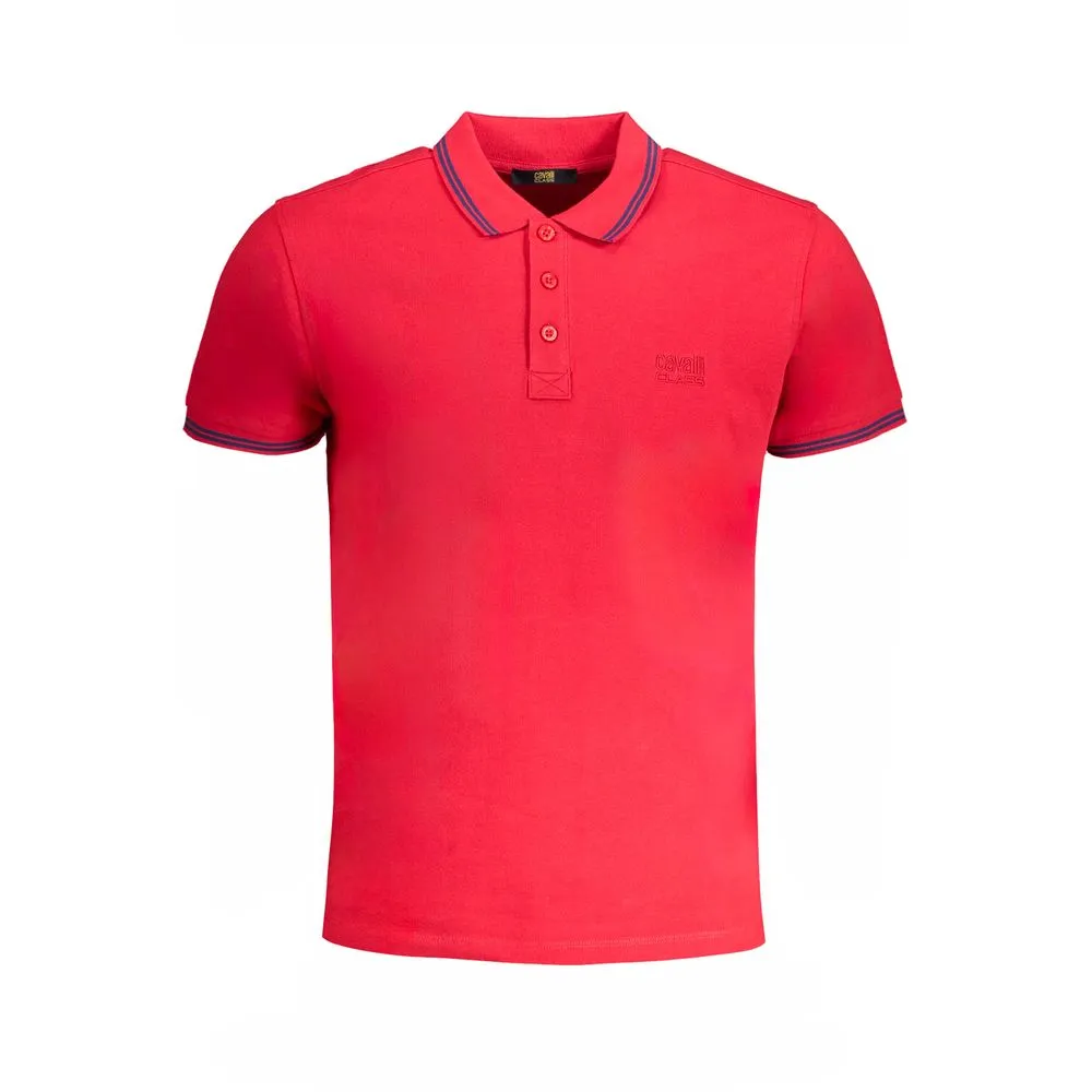 Red Cotton Polo Shirt sold by Louxly