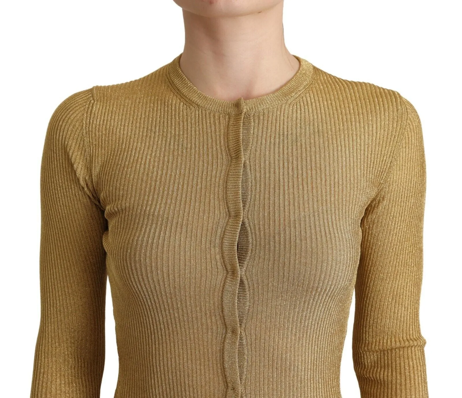 Glamorous Gold Snap-Button Cardigan sold by Louxly product image thumbnail 4