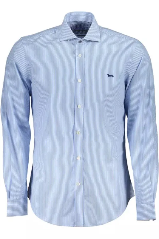 Elegant Light Blue Organic Cotton Shirt sold by Louxly