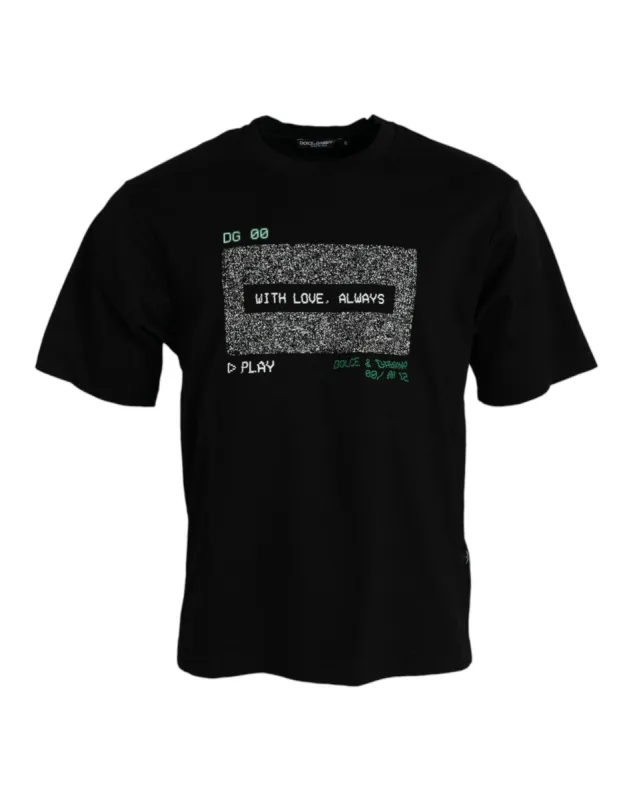 Black With Love Always Crew Neck Top T-shirt sold by Louxly