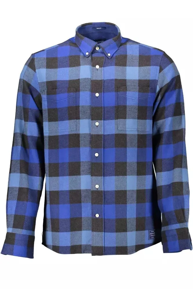 Blue Cotton Men Shirt sold by Louxly
