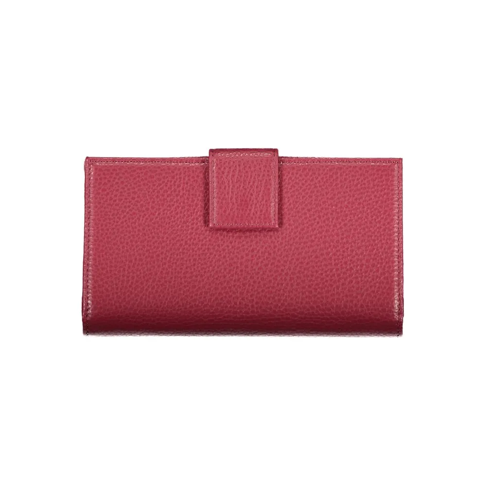 Elegant Dual-Compartment Pink Leather Wallet sold by Louxly product image thumbnail 2