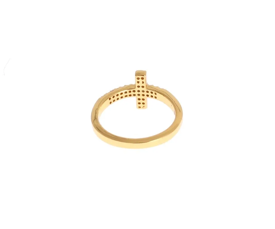 Elegant Gold Plated Sterling Silver CZ Ring sold by Louxly product image thumbnail 3