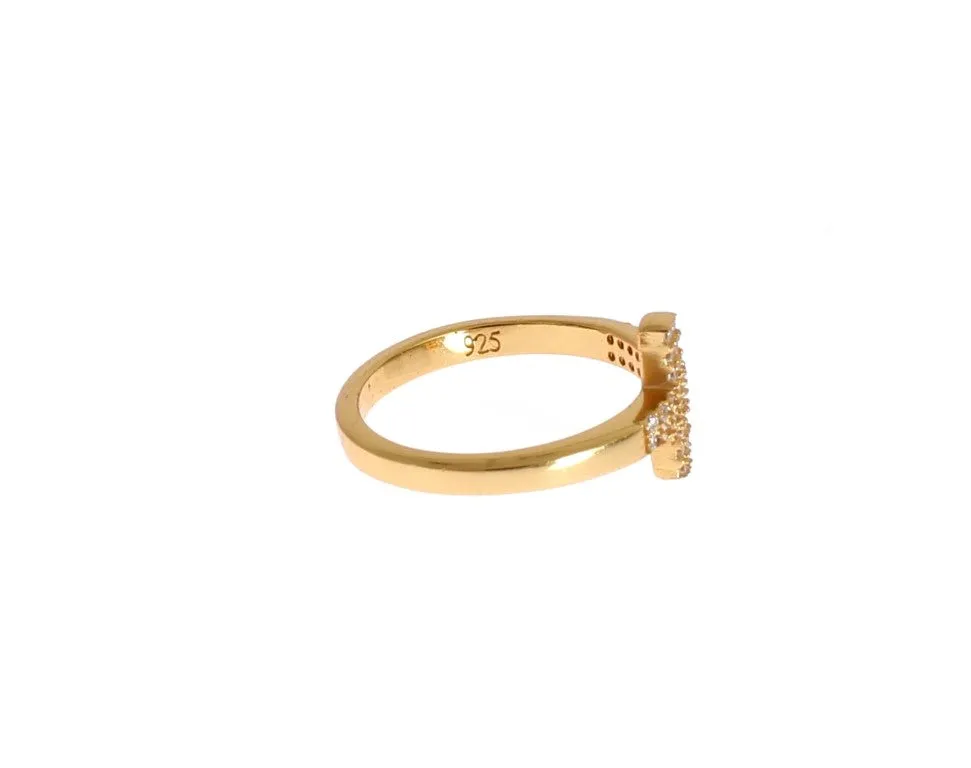 Elegant Gold Plated Sterling Silver CZ Ring sold by Louxly product image thumbnail 4