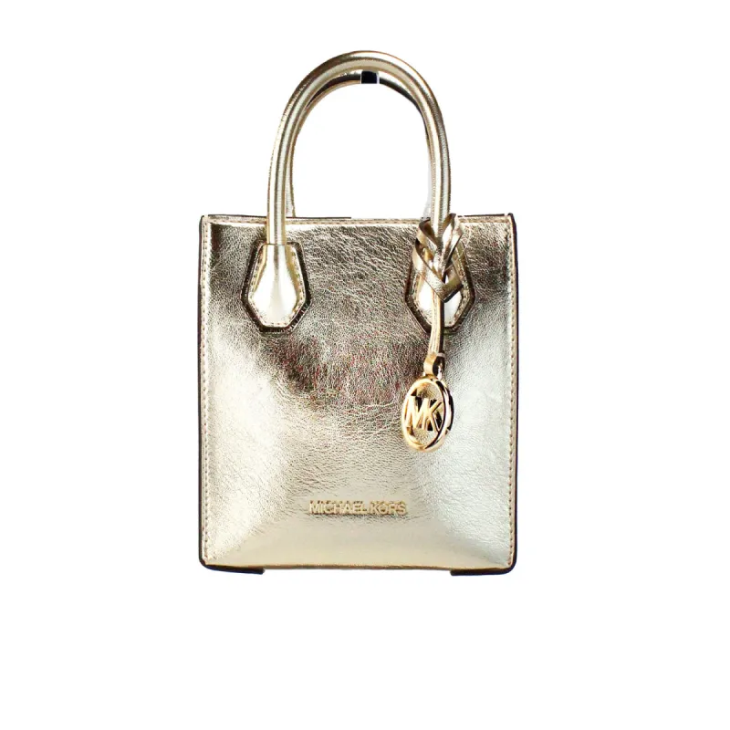 Mercer XS Pale Gold Metallic North South Shopper Crossbody Bag sold by Louxly