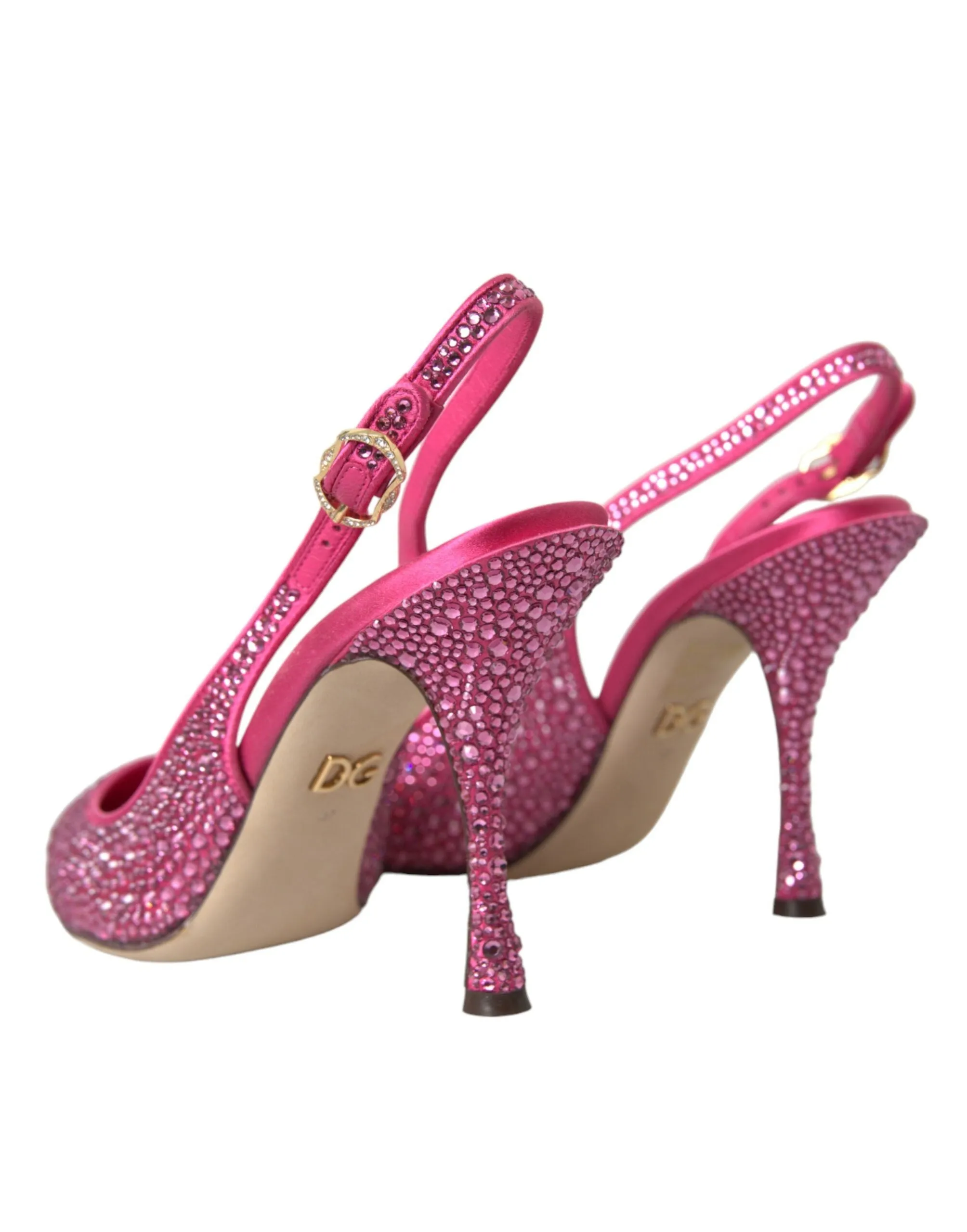 Pink Slingbacks Crystal Pumps Shoes sold by Louxly product image thumbnail 4