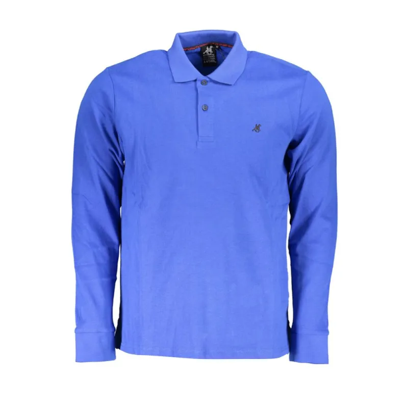 Blue Cotton Polo Shirt sold by Louxly