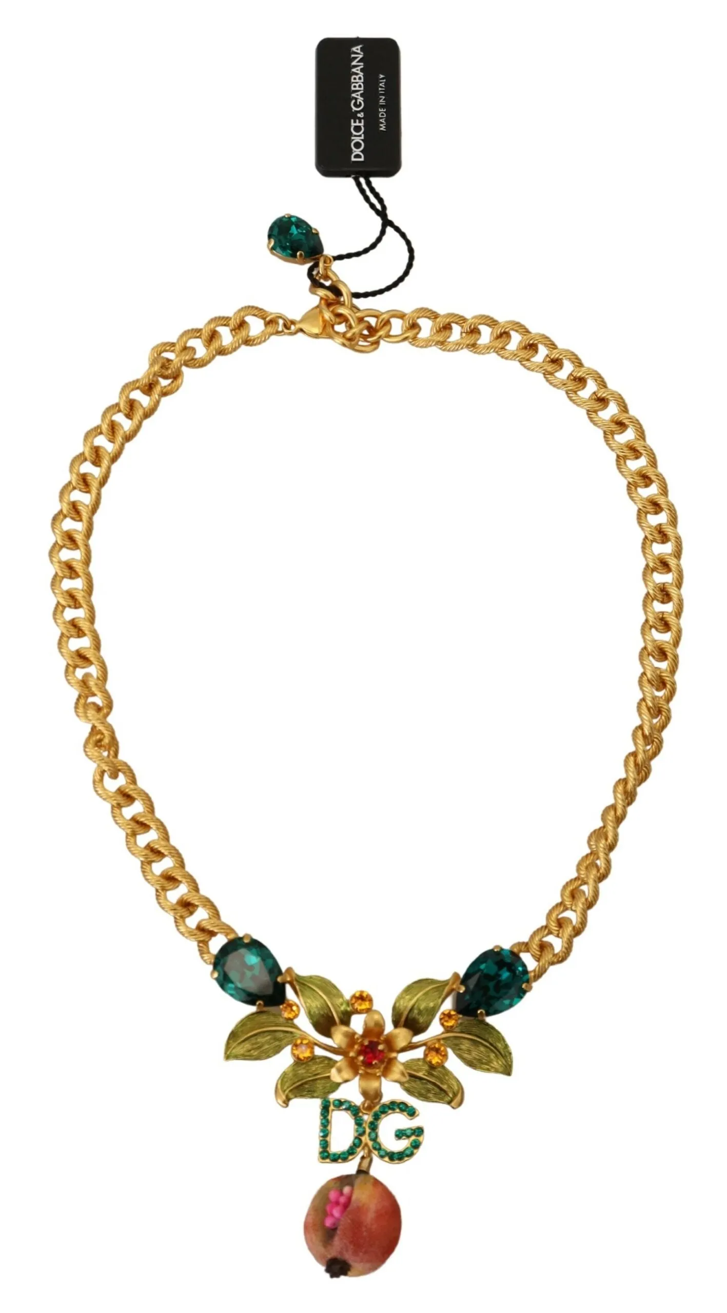 Elegant Gold-Tone Floral Fruit Necklace sold by Louxly product image thumbnail 3
