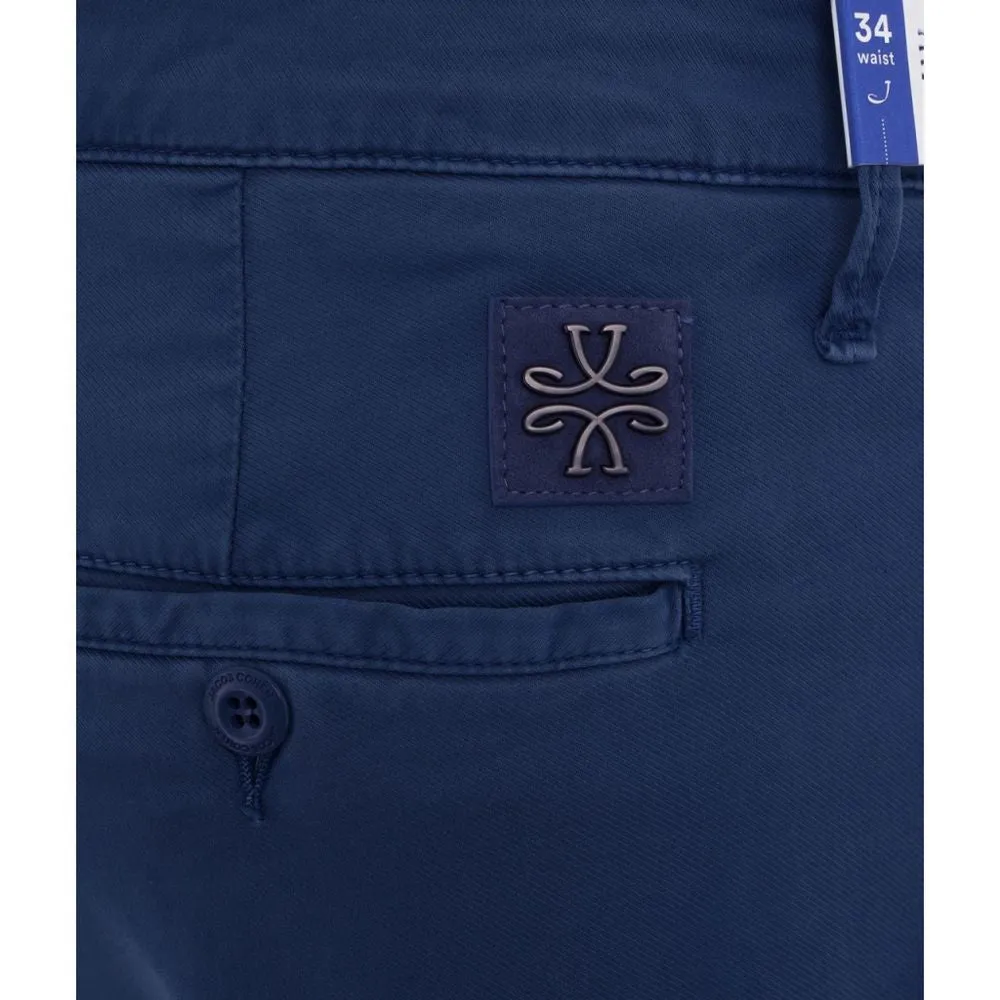 Elegant Slim Fit Chino Trousers in Blue sold by Louxly product image thumbnail 3