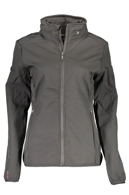 Black Polyester Women Jacket sold by Louxly