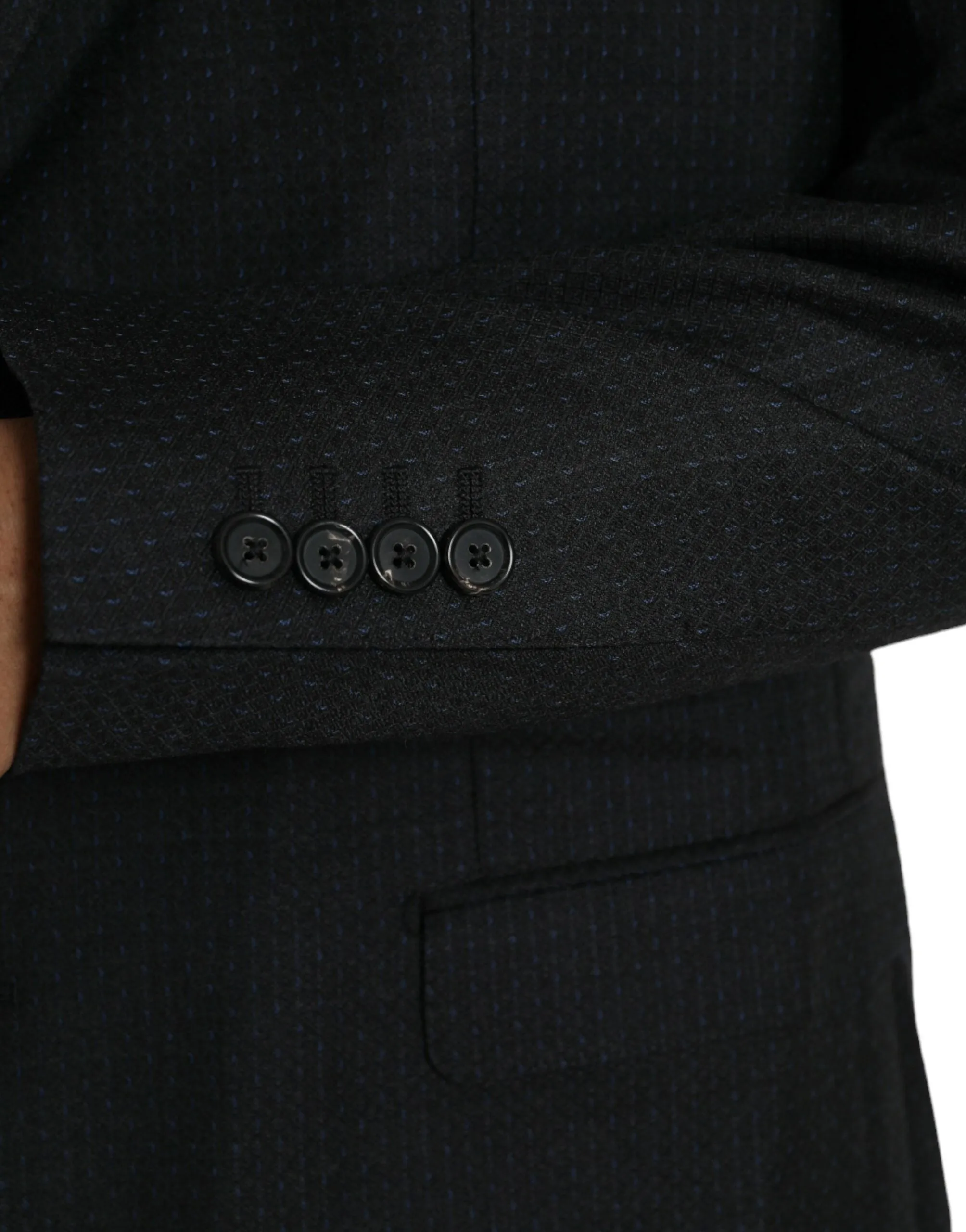 Black Wool MARTINI Single Breasted Coat Blazer sold by Louxly product image thumbnail 5