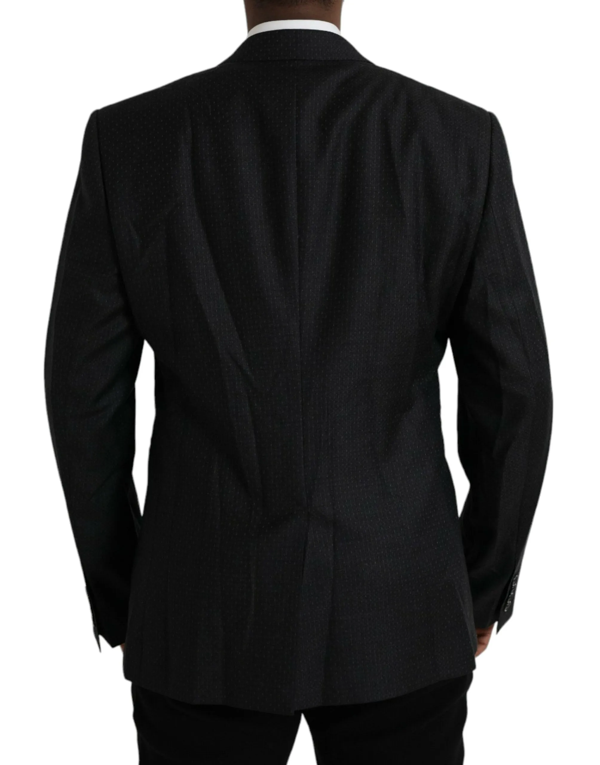 Black Wool MARTINI Single Breasted Coat Blazer sold by Louxly product image thumbnail 3