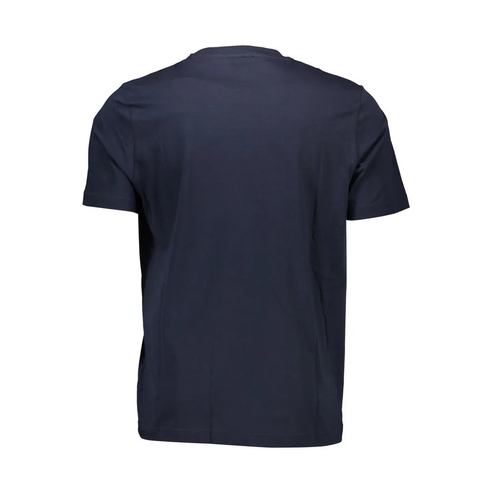 Sleek Blue Crew Neck Logo Tee sold by Louxly product image thumbnail 2