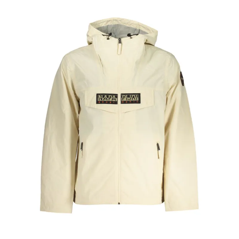 Chic Beige Hooded Sports Jacket sold by Louxly