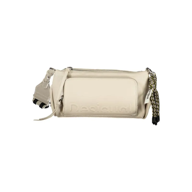 Beige Polyethylene Handbag sold by Louxly