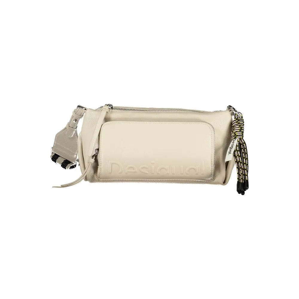 Beige Polyethylene Handbag sold by Louxly