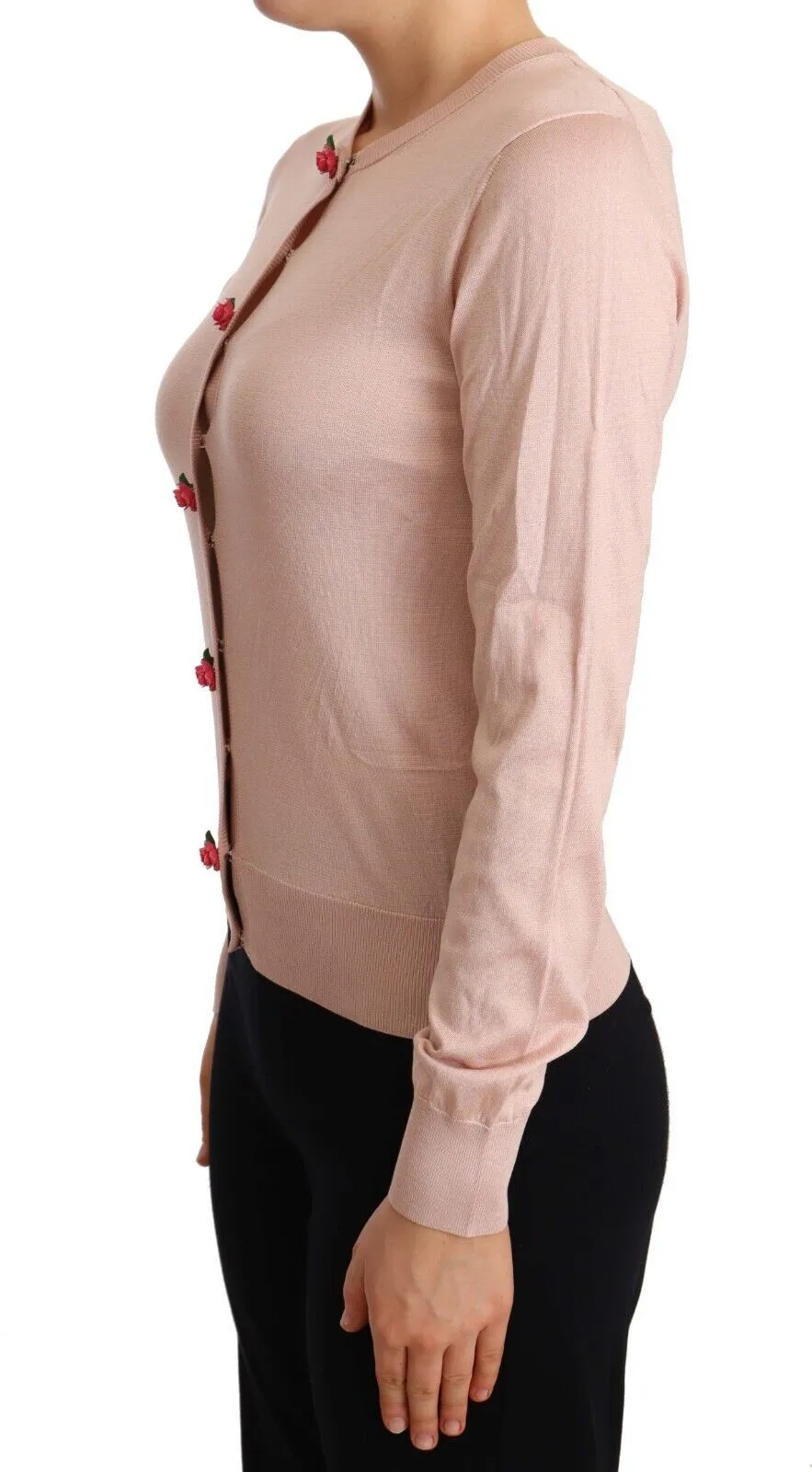Elegant Silk Pink Cardigan sold by Louxly product image thumbnail 2