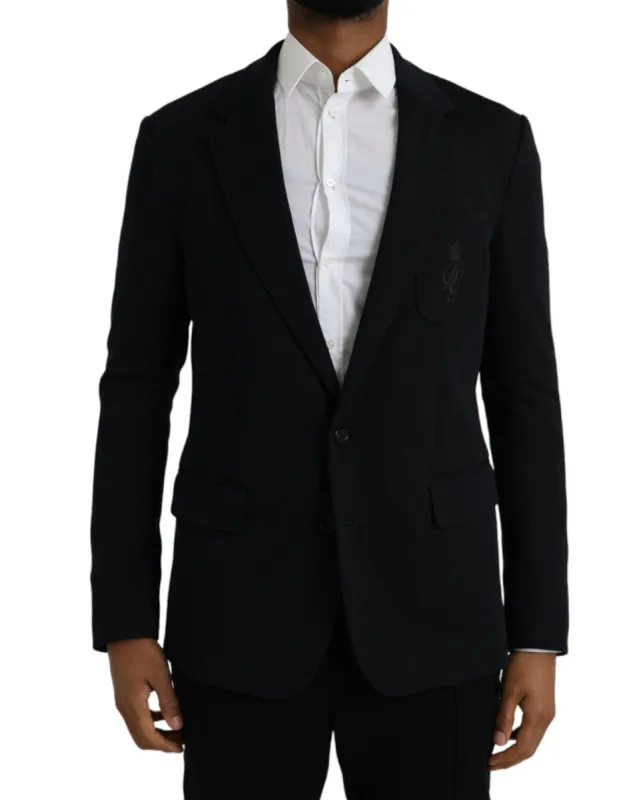 Black Wool Single Breasted Coat Blazer sold by Louxly