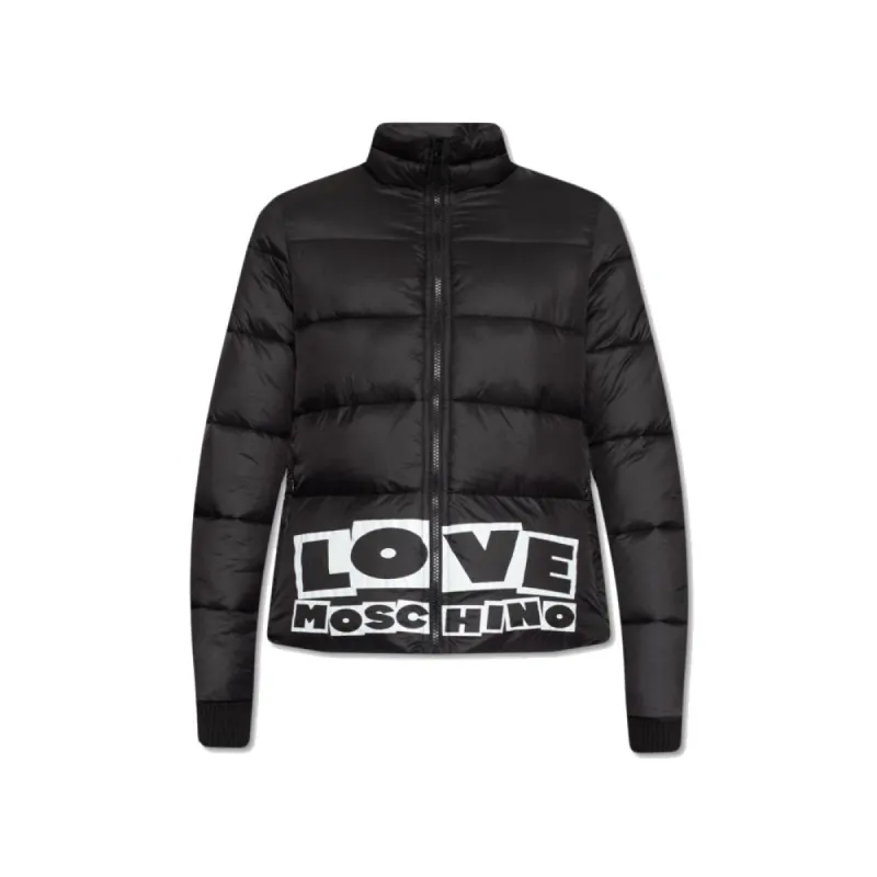 Chic Nylon Down Jacket with Bold Logo sold by Louxly