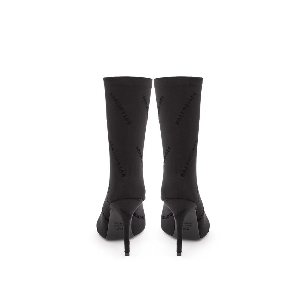 Elegant Black Spandex Statement Boots sold by Louxly product image thumbnail 3