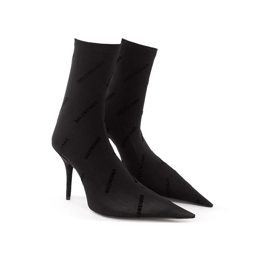 Elegant Black Spandex Statement Boots sold by Louxly product image thumbnail 5
