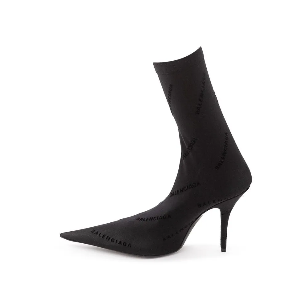 Elegant Black Spandex Statement Boots sold by Louxly product image thumbnail 2