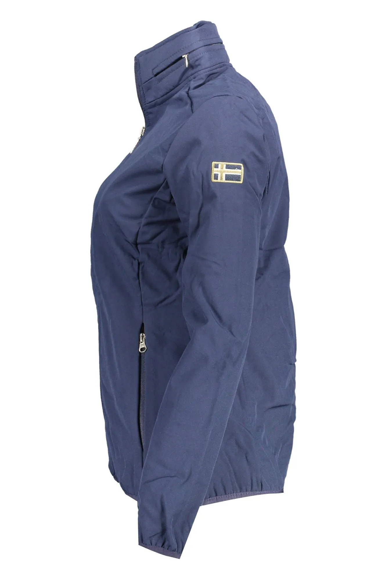Chic Blue Sportswear Jacket with Removable Hood sold by Louxly product image thumbnail 3