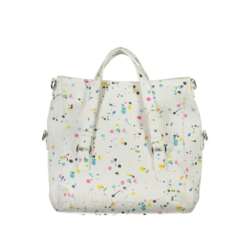 Chic White Contrasting Detail Handbag sold by Louxly