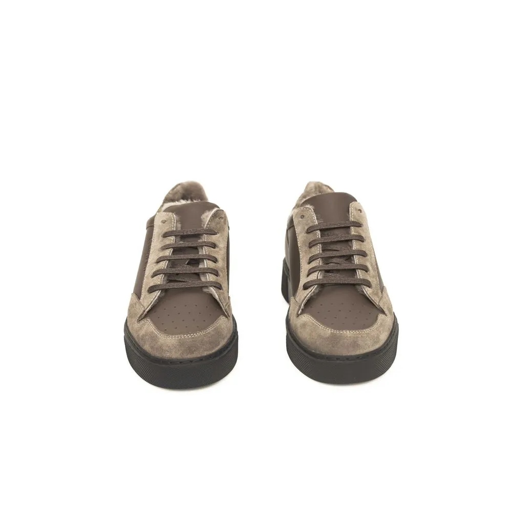 Beige Leather Men Sneaker sold by Louxly product image thumbnail 2