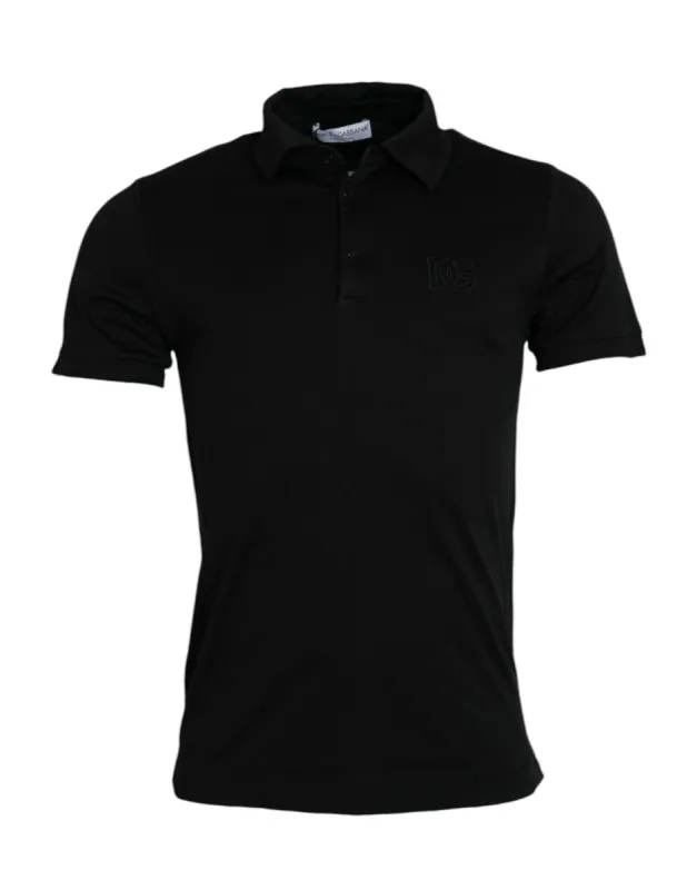 Black Logo Collared Short Sleeves Polo T-shirt sold by Louxly
