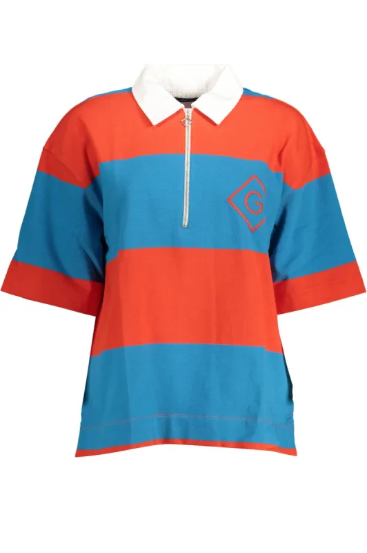 Red Cotton Women Polo Shirt sold by Louxly