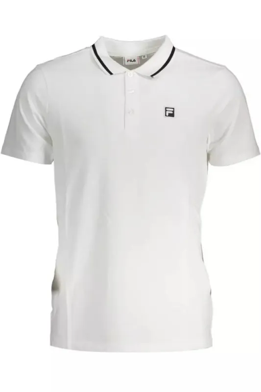 Elegant White Short-Sleeved Polo Shirt sold by Louxly