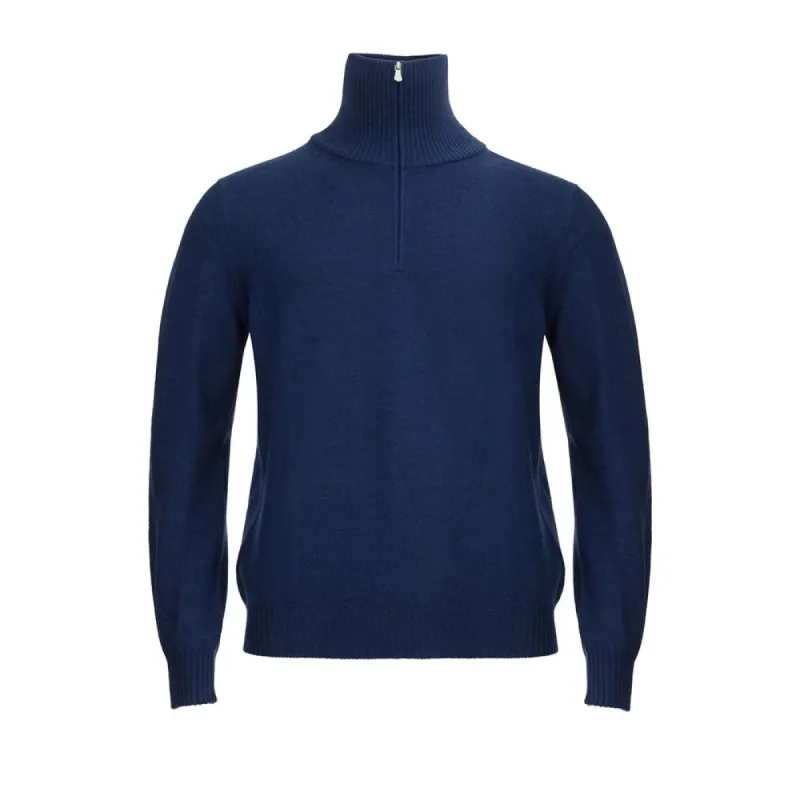 Gran Sasso Elegant Woolen Blue Sweater sold by Louxly
