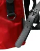 Elegant Red Nylon-Leather Backpack sold by Louxly