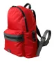 Elegant Red Nylon-Leather Backpack sold by Louxly