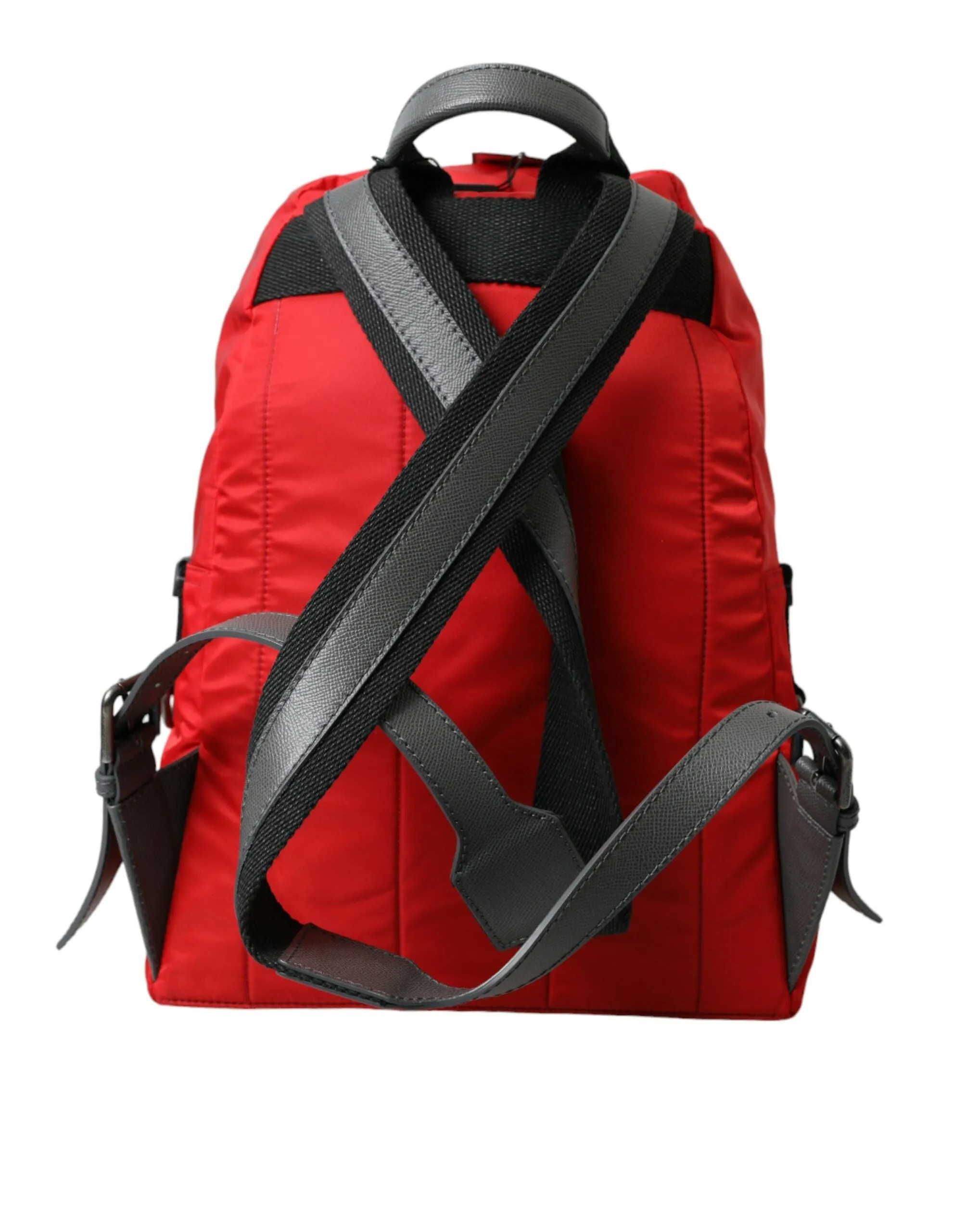 Elegant Red Nylon-Leather Backpack sold by Louxly product image thumbnail 3