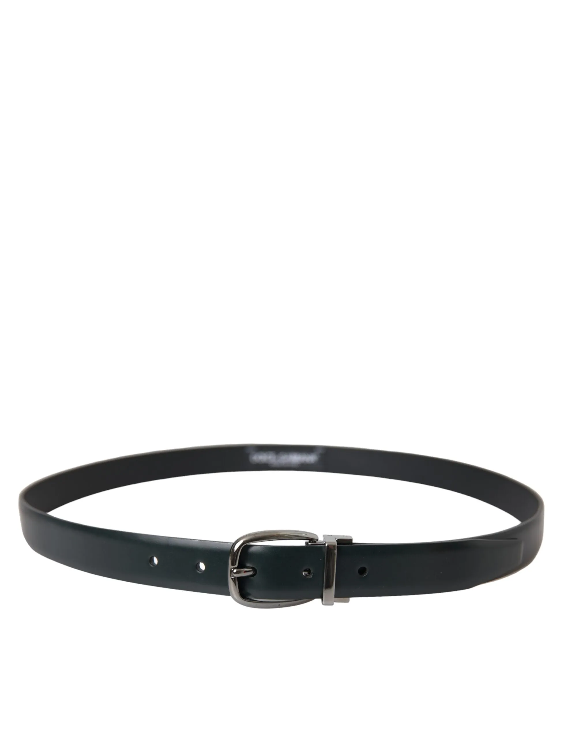 Black Leather Silver Metal Buckle Belt Men sold by Louxly product image thumbnail 2