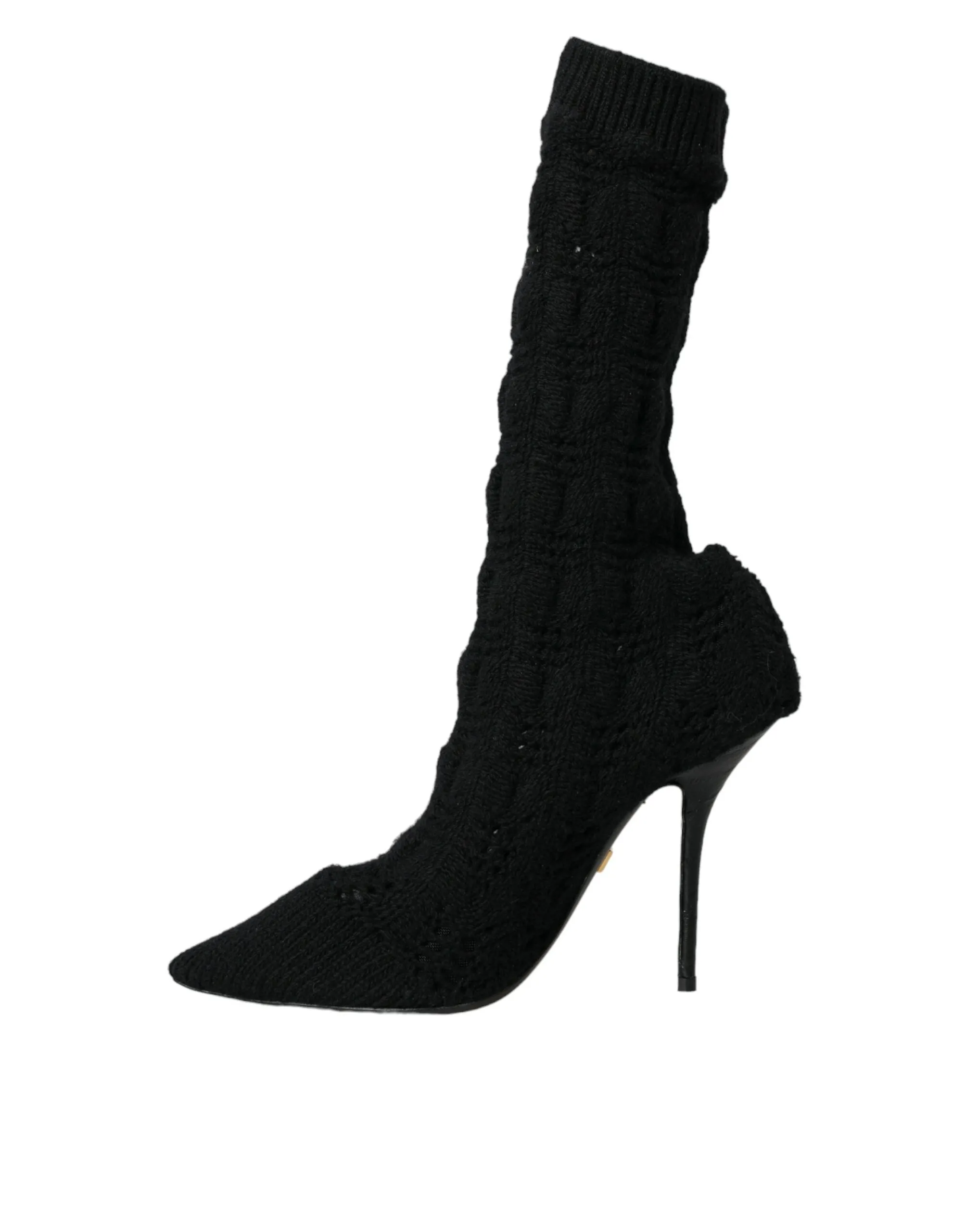 Black Stiletto Heels Mid Calf Boots Shoes sold by Louxly product image thumbnail 5