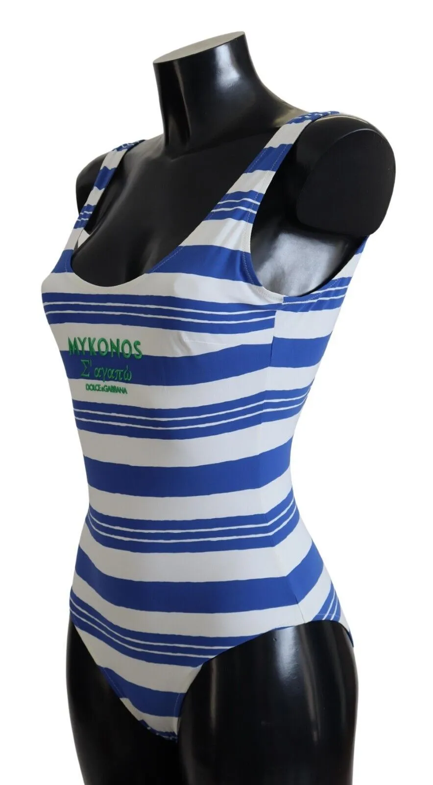 Riviera Chic Blue Striped One Piece Swimsuit sold by Louxly product image thumbnail 2