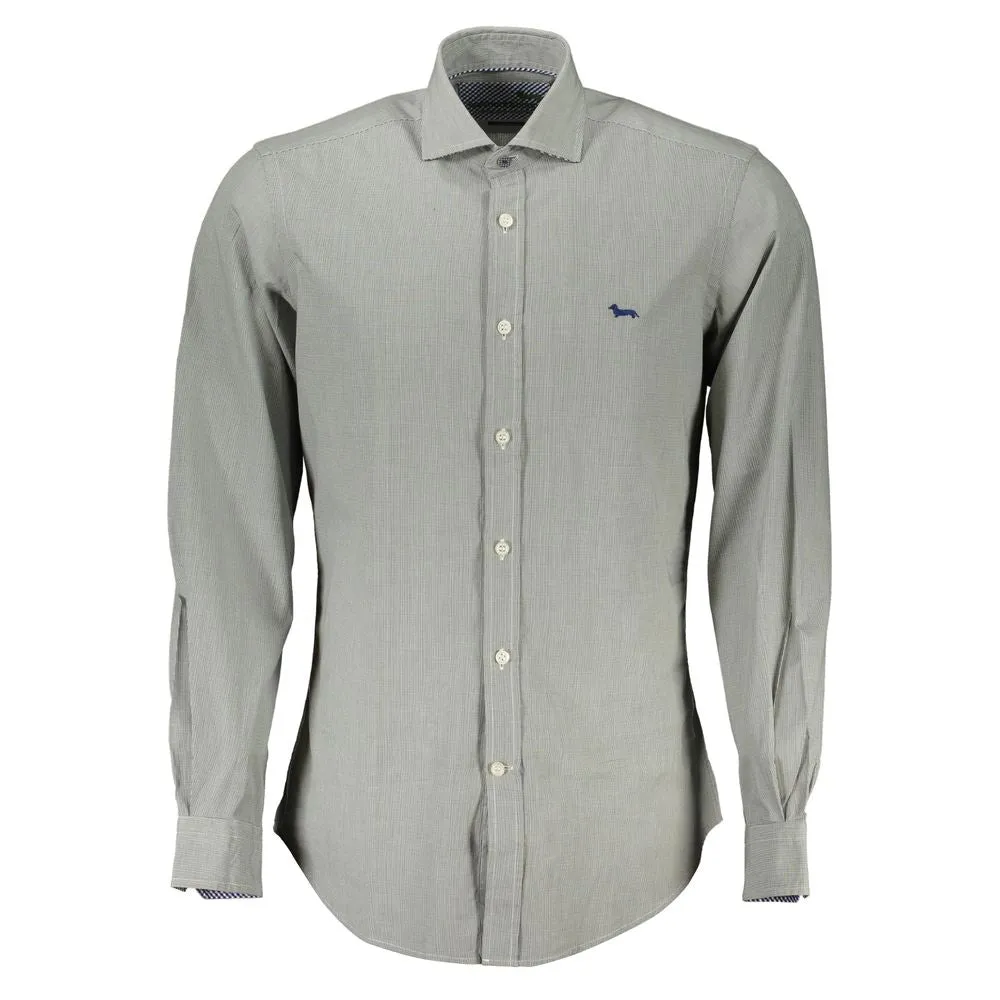 Elegant Green Slim Fit Long Sleeve Shirt sold by Louxly