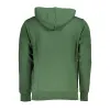 Elegant Green Hooded Sweatshirt with Embroidery sold by Louxly