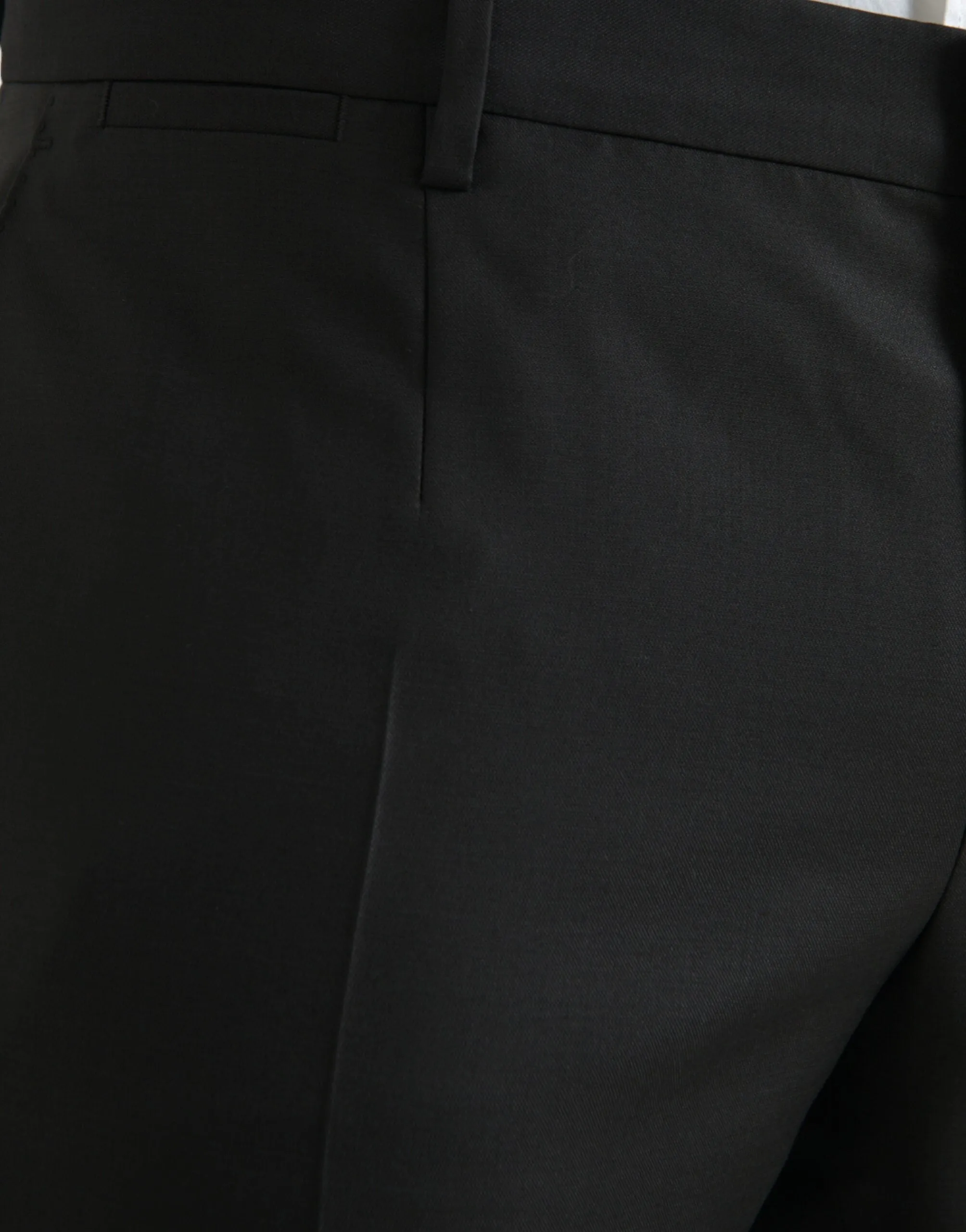 Black Wool Silk Skinny Dress Pants sold by Louxly product image thumbnail 4