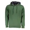 Elegant Green Hooded Sweatshirt with Embroidery sold by Louxly