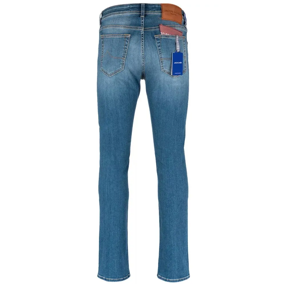 Elegant Slim Fit Light Blue Denim sold by Louxly product image thumbnail 2