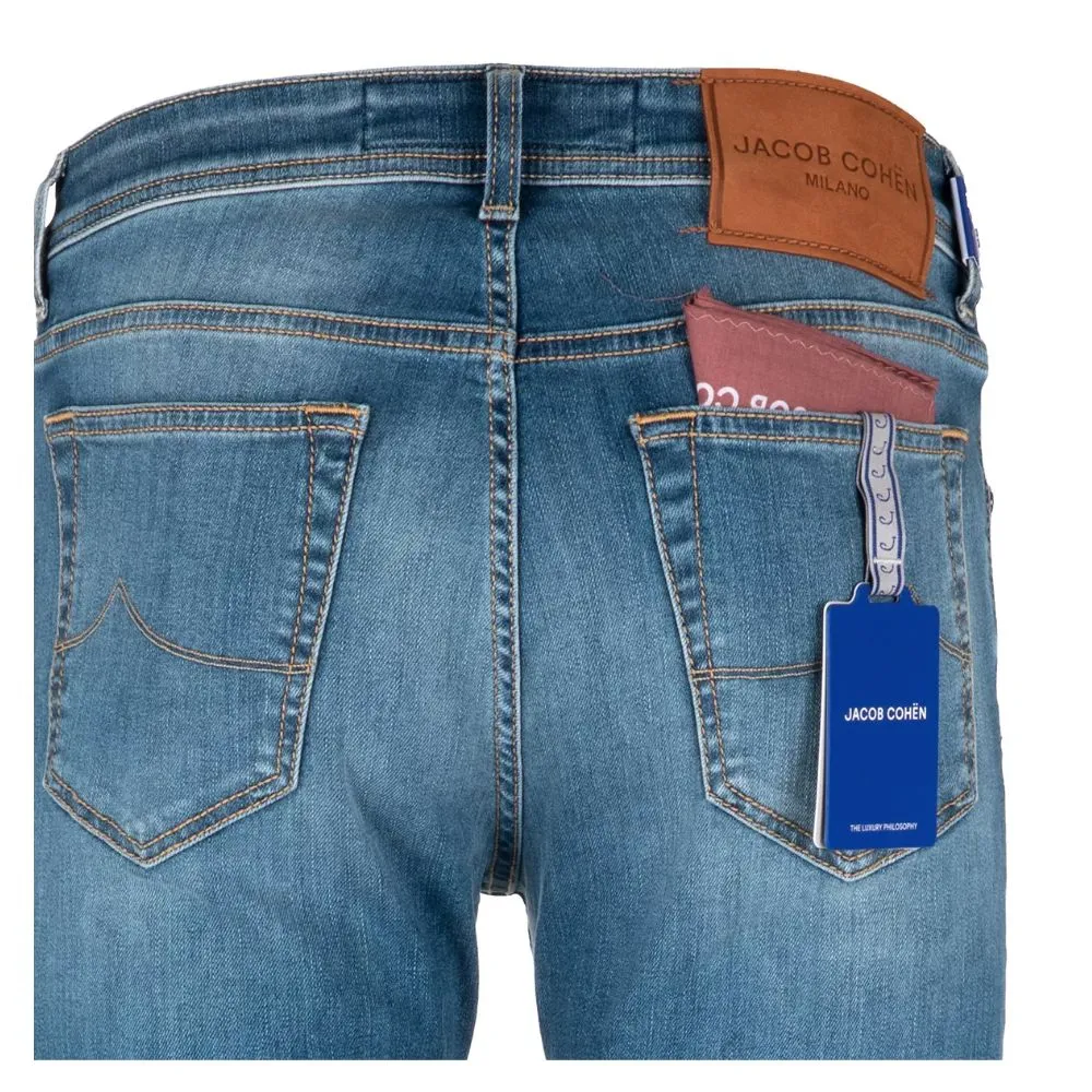 Elegant Slim Fit Light Blue Denim sold by Louxly product image thumbnail 3