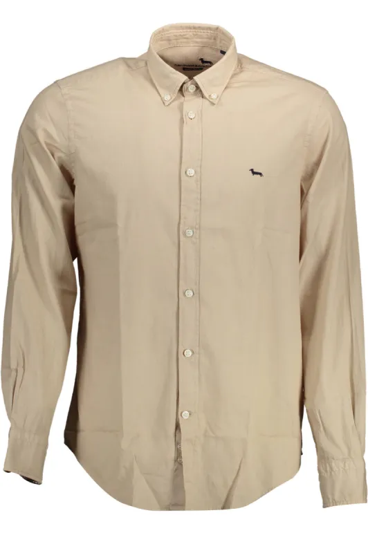Beige Cotton Men Shirt sold by Louxly