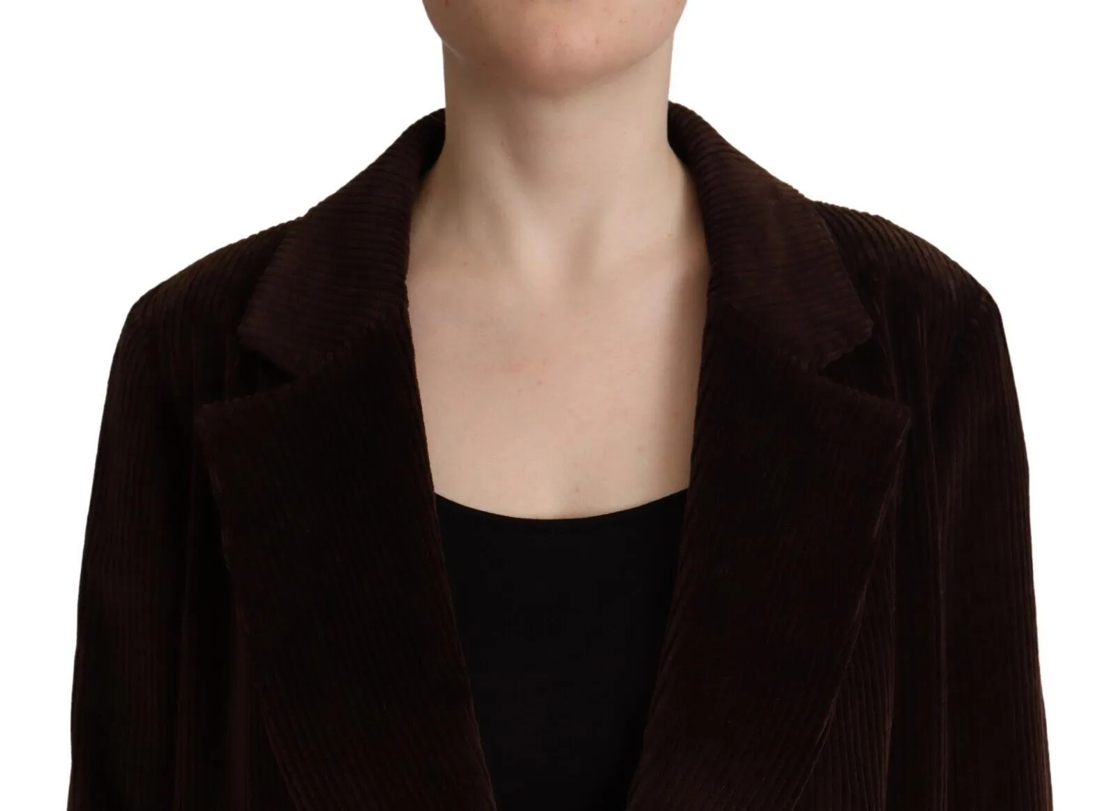 Elegant Burgundy Double-Breasted Trench Coat sold by Louxly product image thumbnail 4