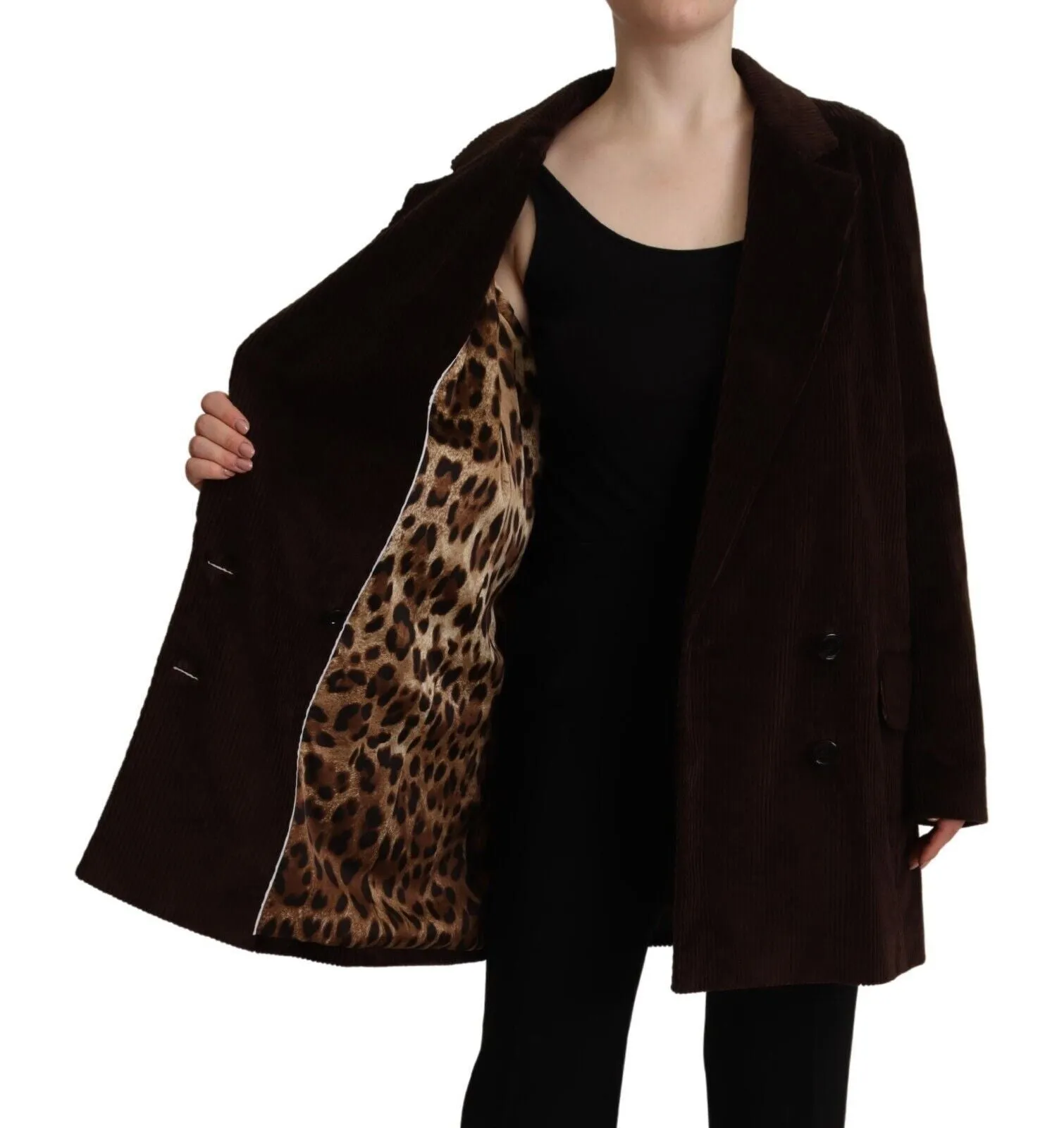 Elegant Burgundy Double-Breasted Trench Coat sold by Louxly product image thumbnail 5